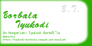 borbala tyukodi business card